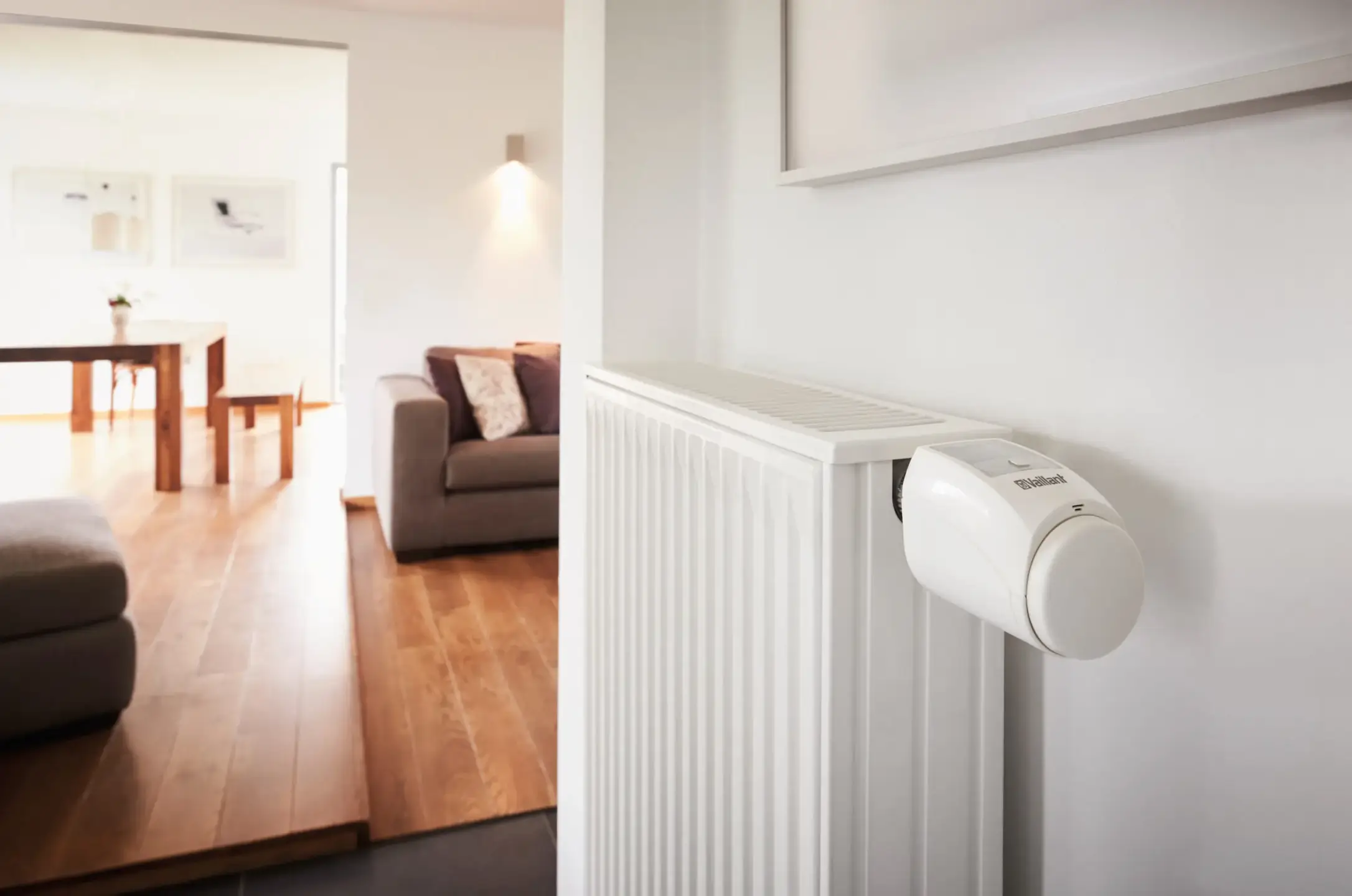 Designradiator in woonkamer